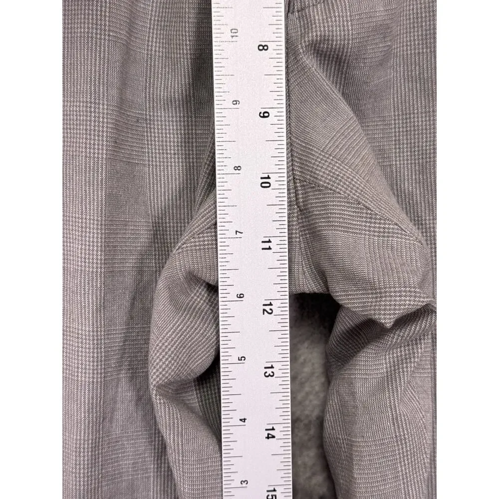 J Crew Pants 31 x 34 Mens Ludlow Slim Baird McNutt Irish Linen Gray Plaid